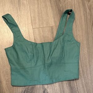 Banana Republic Teal Crop Top. Size 6. NWT